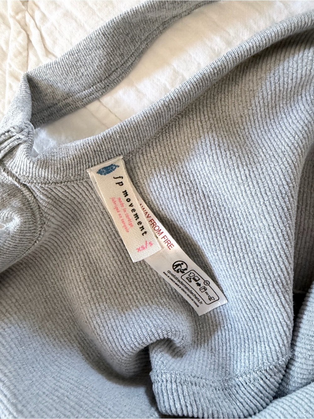 FP Movement Gray Ribbed Cropped Tank - Picture 3 of 3